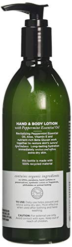Avalon Organics Hand & Body Lotion, Revitalizing Peppermint, 12 Oz
