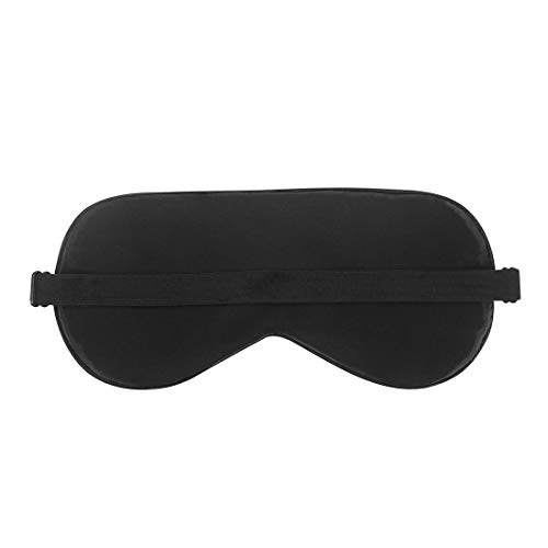 Lonfrote Smooth Soft Silky Sleep Masks Silk Sleeping Blindfold Adjustable Eye Shade Cover for Yoga Meditation (Pure Gray…