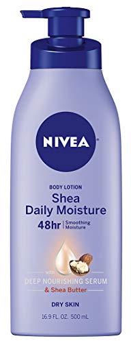 NIVEA Shea Nourish Body Lotion, Dry Skin Lotion with Shea Butter, 16.9 Fl Oz Pump Bottle