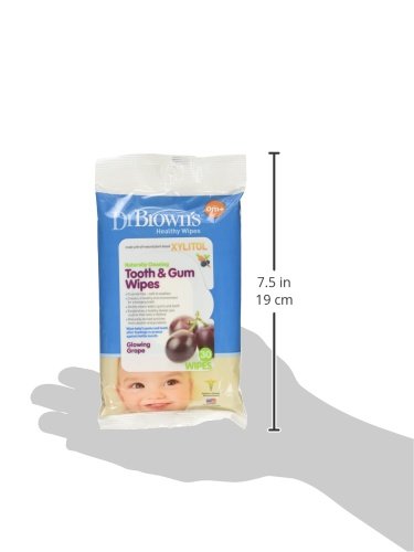 Dr. Brown’s Tooth, Tongue and Gum Cleaner Wipes, 30 Count