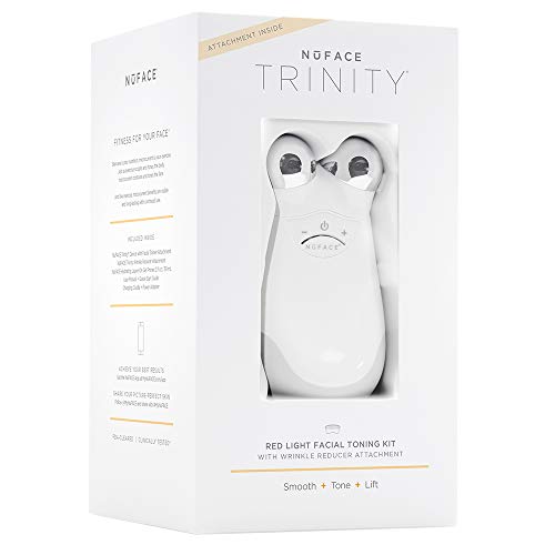 NuFACE Trinity and LED Wrinkle Reducer Attachment Set – Facial Toning Device with LED Red Light Attachment and Hydrating…
