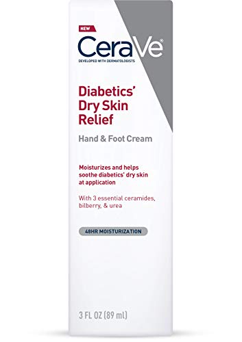 CeraVe Hand Cream & Foot Cream for Diabetics’ Dry Skin | Diabetes Care Foot & Hand Cream for Dry Hands & Feet…