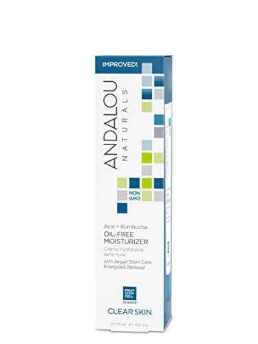 Andalou Naturals Acai + Kombucha Oil-Free Moisturizer, White Tea, 2.1 Fl Oz