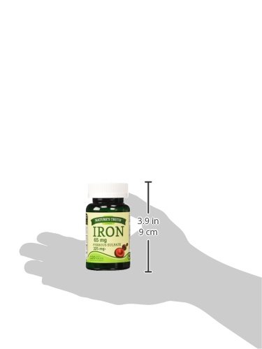 Nature’s Truth Ferrous Sulfate Iron 65 mg Supplements, 120 Count