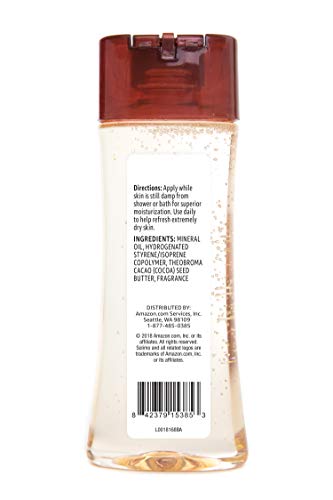 Amazon Basics Body Oil Gel with Cocoa Butter, Paraben Free, 6.8 Fluid Ounce, 1-Pack (Previously Solimo)