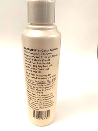 Trader Joes lemongrass coconut body oil with almond and jojoba oils