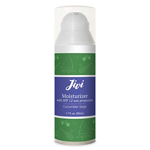 Face Moisturizer with SPF 12 Sun Protection (Cucumber Sage) | Reduces Redness and Prevents Sun Damage | 100% Natural…