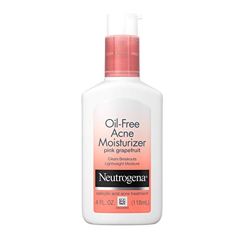 Neutrogena Oil Free Acne Facial Moisturizer with.5% Salicylic Acid Acne Treatment, Pink Grapefruit Acne Fighting Face…