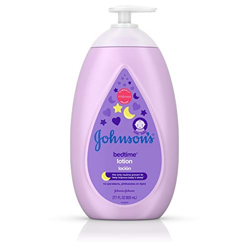 Johnson’s Moisturizing Bedtime Baby Lotion with Coconut Oil & NaturalCalm Aromas to Help Relax Baby, Hypoallergenic…