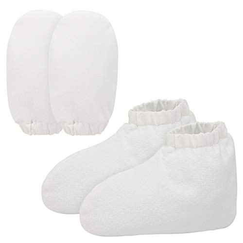 Paraffin Wax Bath Gloves and Booties, Segbeauty Elastic Opening Insulated Thick Mitts & Sock Liners for Hands & Feet Hot…