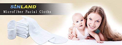 SINLAND Microfiber Facial Cloths Fast Drying Washcloth Absorbent Face Wash Cloth Soft Makeup Remover Cloths 12inch x…