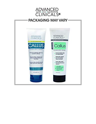 Advanced Clinicals 8oz Callus Cream. Best Foot Cream for Callus and Rough Spots. for Rough Dry Skin on Feet, Hands…