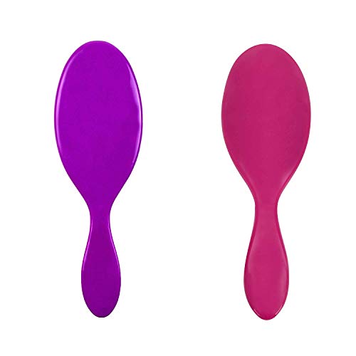 Wet Brush Original Detangling Hair Brush, Purple & Purple – Ultra-Soft IntelliFlex Bristles – Detangler Brush Glide…