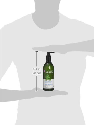 Avalon Organics Hand & Body Lotion, Revitalizing Peppermint, 12 Oz