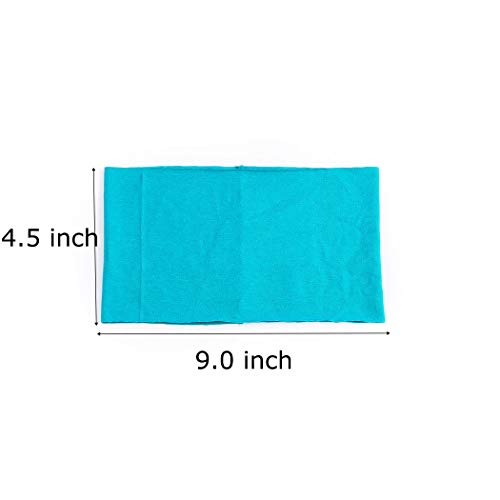 Woeoe Turban Yoga Headbands Black Stylish Wide Hair Bands Elastic Running Head wraps for Women and Girls (Pack of 4)