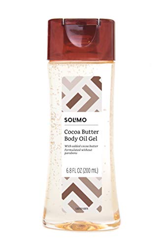 Amazon Basics Body Oil Gel with Cocoa Butter, Paraben Free, 6.8 Fluid Ounce, 1-Pack (Previously Solimo)