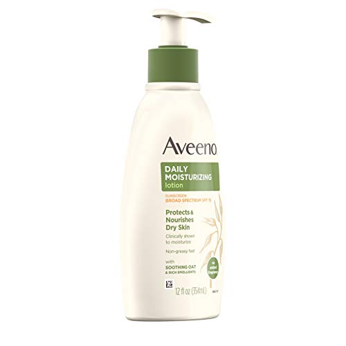 Aveeno Daily Moisturizing Body Lotion with Broad Spectrum SPF 15 Sunscreen, Soothing Oat & Rich Emollients to Nourish…