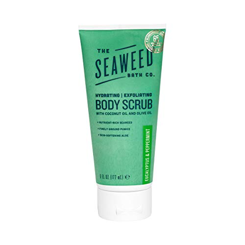 The Seaweed Bath Co. Body Scrub, Eucalyptus & Peppermint, Hydrating, Exfoliating, Natural Organic Bladderwrack Seaweed…