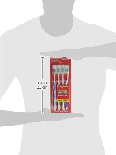 Colgate Extra Clean Full Head Toothbrush, Medium – 4 Count
