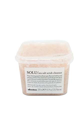 Davines SOLU Sea Salt Scrub Cleanser | Refresh and Clarify Hair and Scalp | Remove Residue And Impurities