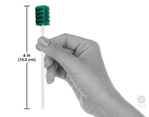 Premium Dentrifice Treated & Untreated Oral Swabs, Disposable Oral Care Swabsticks 250 Count (Treated)