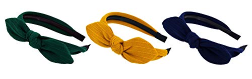 STHUAHE 3PCS Ladies Women Girls High Quality Pure Color Handmade bowknot Hair Hoop Hairband Headband Hair Accessories by…