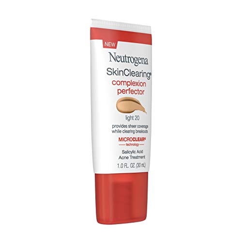 Neutrogena SkinClearing Complexion Perfector Sheer Tinted Facial Moisturizer with Salicylic Acid Acne Medicine, Non…