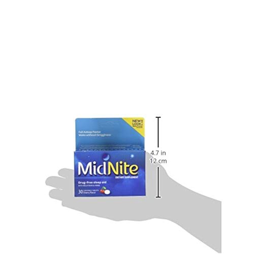 MidNite Sleep Aid for Occasional Sleeplessness, 30 Chewable Cherry Tablets (Value Pack of 2)
