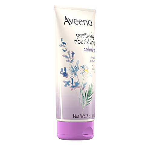 Aveeno Positively Nourishing Calming Body Lotion with Lavender, Chamomile, Soothing Oatmeal & Shea Butter, Daily…