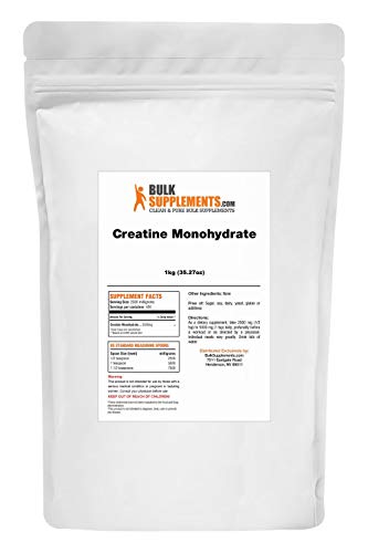 BULKSUPPLEMENTS.COM Creatine Monohydrate Powder – 5g of Micronized Creatine Monohydrate Powder per Serving, Pre Workout…