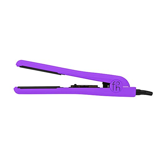 Fahrenheit Hair Care System Neon Collection 1.25 Inch Ceramic Flat Iron Dual Voltage Hair Straighteners (Neon Purple)