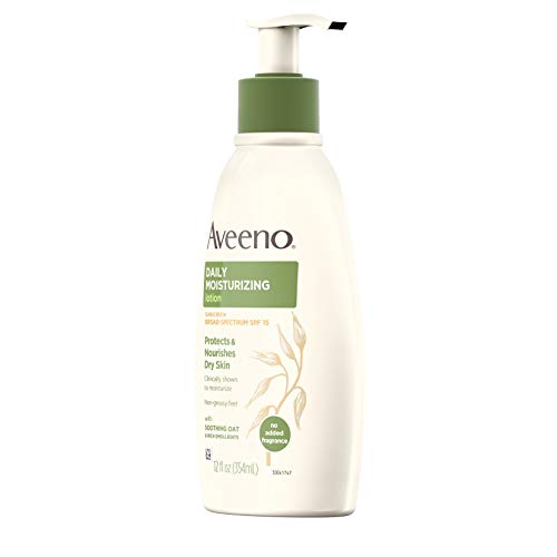 Aveeno Daily Moisturizing Body Lotion with Broad Spectrum SPF 15 Sunscreen, Soothing Oat & Rich Emollients to Nourish…