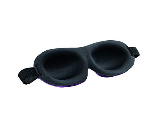 Bucky Ultralight Comfortable Contoured Travel and Sleep Eye Mask, Black Scallop, One Size