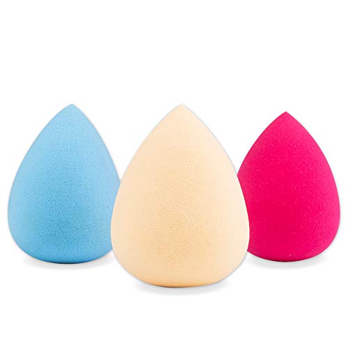 UKISS 3-PCS 360°Flawless Beauty Sponge Blender Set for Foundation, cream,powder or  Liquid Application -Latex Free & Special VE Material – Beauty Sponge Innovation -Water-drop shape