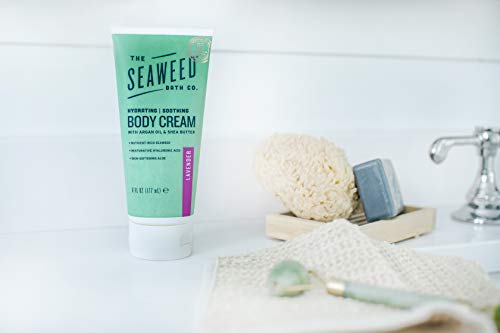Seaweed Bath Co. Hydrate Body Cream, Lavender Scent, 6 Ounce, Sustainably Harvested Seaweed, Kukui Oil, Hyaluronic Acid…