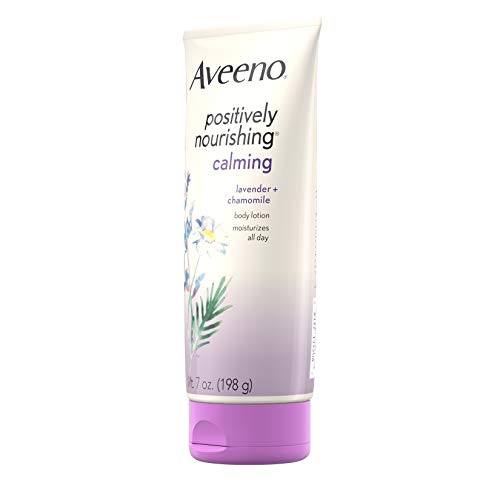 Aveeno Positively Nourishing Calming Body Lotion with Lavender, Chamomile, Soothing Oatmeal & Shea Butter, Daily…