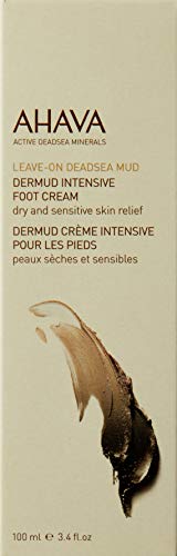 AHAVA Dermud Intensive Foot Cream, For Dry Cracked Heels and Feet, Heals & Moisturizes Dry Skin, 3.4 fl.oz