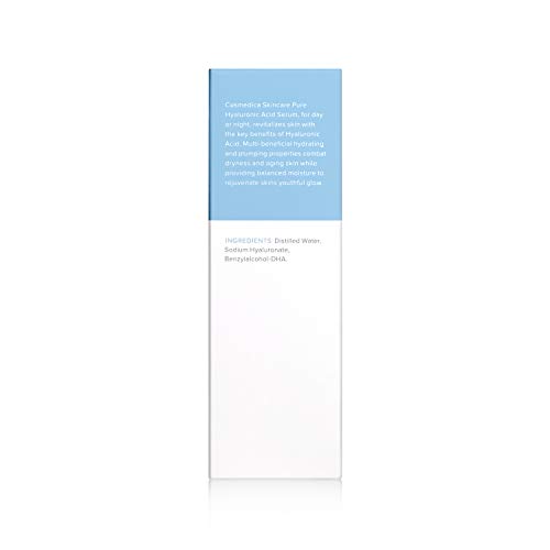 Cosmedica Hyaluronic Acid Serum for Skin – 4 Fl. Oz Hydrating Facial Moisturizer with Anti-Aging Skin Care Properties…