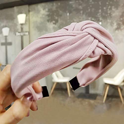 Knotted Headbands for Women, Fashion Cross Knot Headband for Girls, Top Knotted Hairband Hair Hoops with Fabric Elastic…