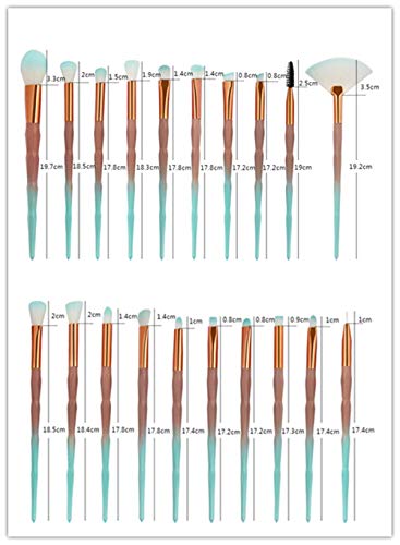 20pcs Cosmetic Makeup Brushes Sets Beauty Tool Kit, Eye Shadow Foundation Power Eyeliner Eyelashes Lip Make Up Brushes…