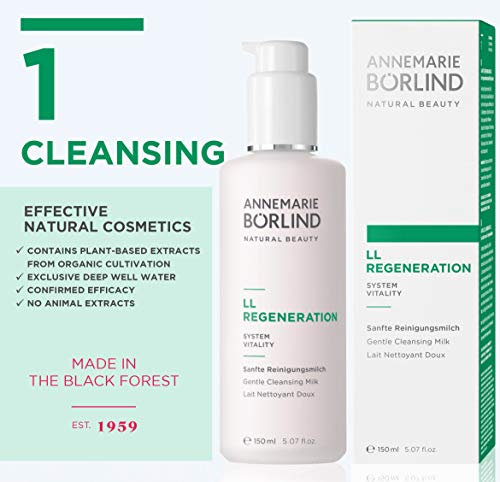 ANNEMARIE BÖRLIND – LL REGENERATION Cleansing Milk – Sustainably Sourced Natural 2in1 Facial Cleanser & Make-up Remover…