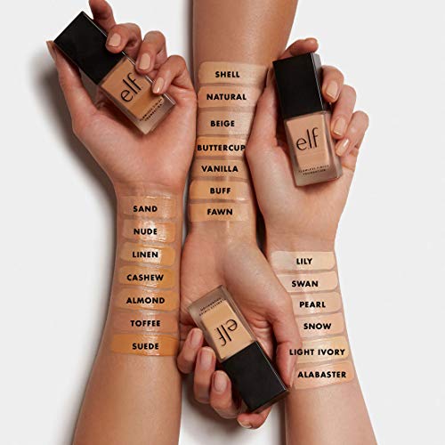 e.l.f. Flawless Finish Foundation, Lightweight & Medium Coverage, Semi-Matte Finish, Sand, 0.68 Fl Oz (20mL