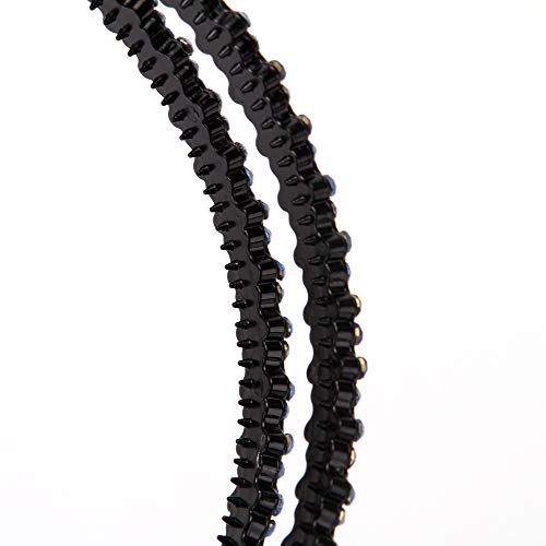 LONEEDY 3 Pack Fashion Rhinestone and Crystal Hard Headbands,Double Row Non-slip Teeth Hairband for Women (Silver+Gold…