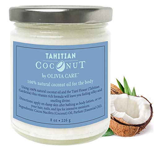 OLIVIA CARE Tahitian Coconut Oil, 100% all Natural Oils -Cold Pressed Unrefined and Pure extra Virgin Coconut Oil! Great…