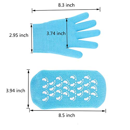 Pinkiou Moisturizing Gloves Socks Set Gel Spa for Moisturize Soften Repairing Dry Hands Feet Cracked Skin Care Silicone…