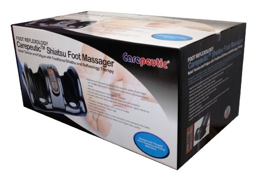 Carepeutic KH385L-B Deluxe Hand-touch Kneading Rolling Shiatsu Foot Massager for Tension and Fatigue Relief, Black