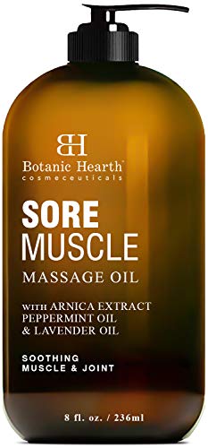 BOTANIC HEARTH Sore Muscle Massage Oil – with Arnica Montana Extract and Essential Oils – Warming and Relaxing – Soothes…