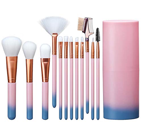 Elisel Makeup Brush Sets 12 Pcs Makeup Brushes Travel makeup brush set Eye shadow brush, foundation brush, blush brush…