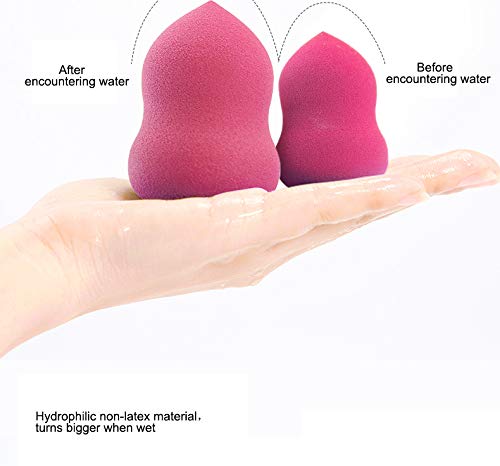3Pcs Makeup Blender Beauty Sponge Set for Foundations, Powders and Creams with a holder