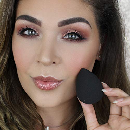 Beauty Junkees Makeup Sponge Blender – Black Egg Foundation Makeup Blender Sponge, Liquid Cream Powder Contour Blending…